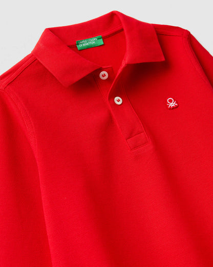 Red L/S Polo Shirt