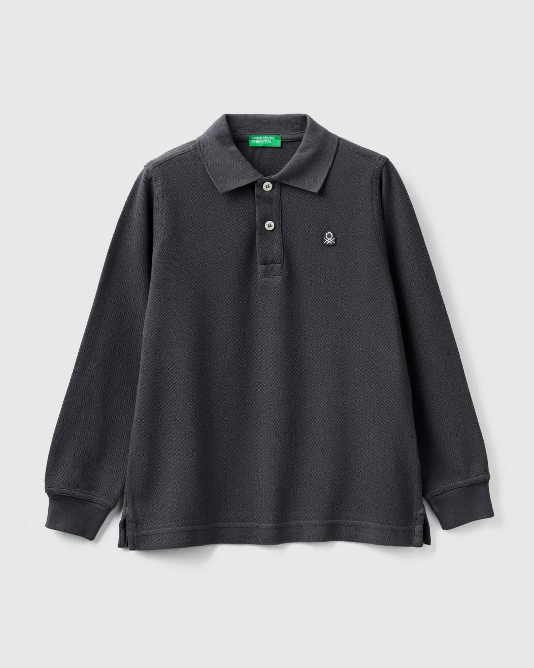 Middle Grey L/S Polo Shirt - BEVAVA