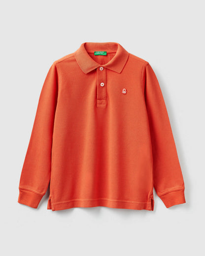 Orange L/S Polo Shirt