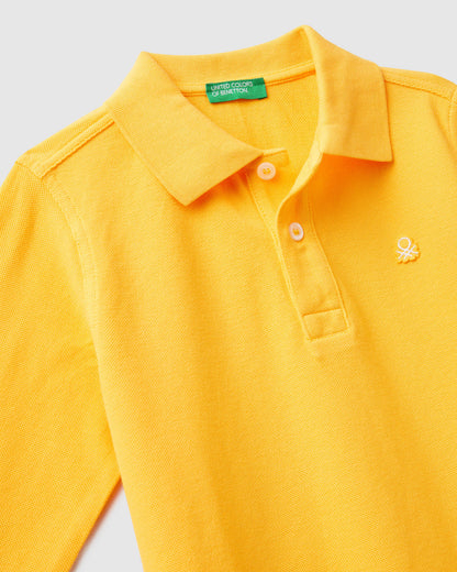 Yellow L/S Polo Shirt