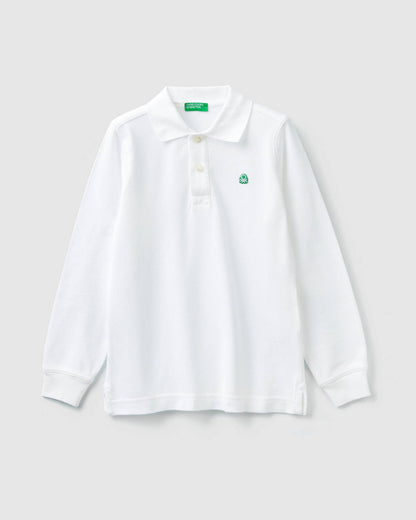 White L/S Polo Shirt