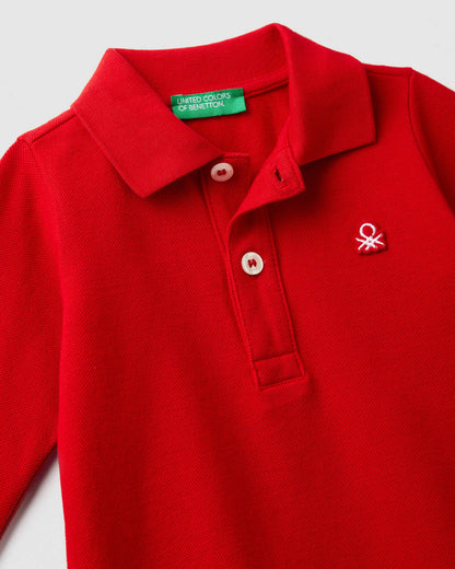 Red L/S Polo Shirt Benetton