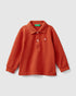 Orange L/S Polo Shirt Benetton