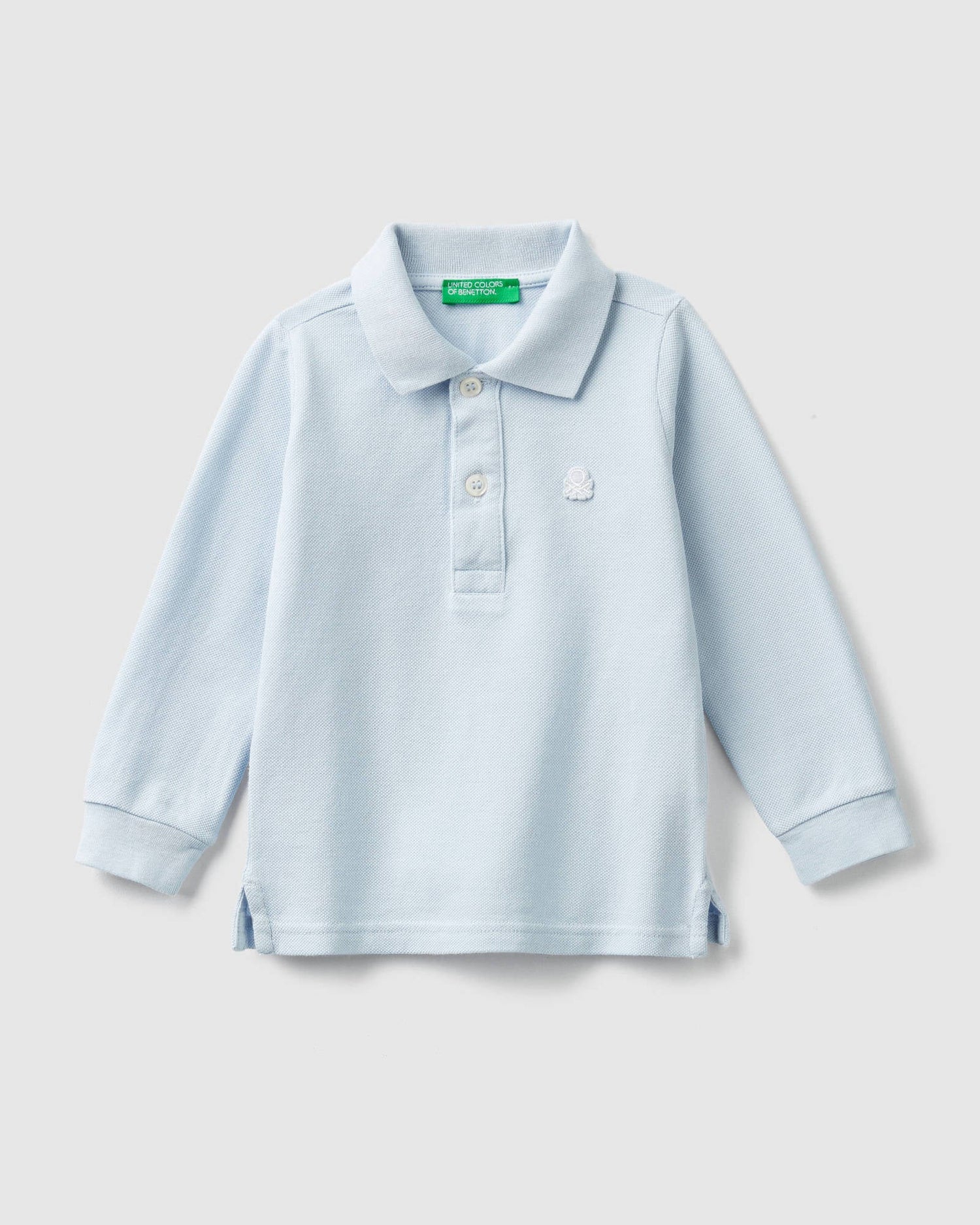 Light Blue L/S Polo Shirt Benetton