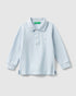Light Blue L/S Polo Shirt Benetton
