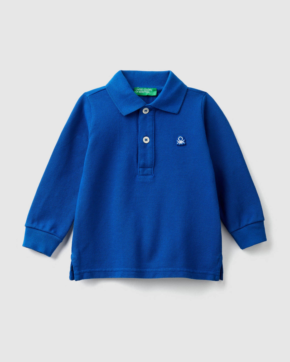 Middle Blue L/S Polo Shirt Benetton