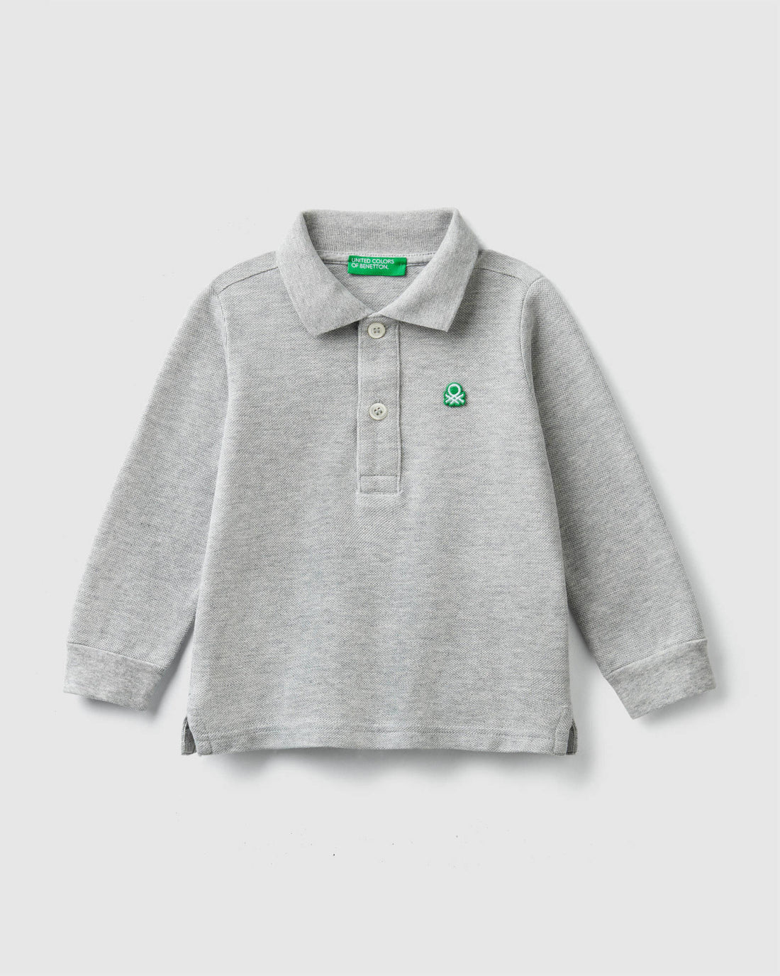 Light Grey L/S Polo Shirt Benetton