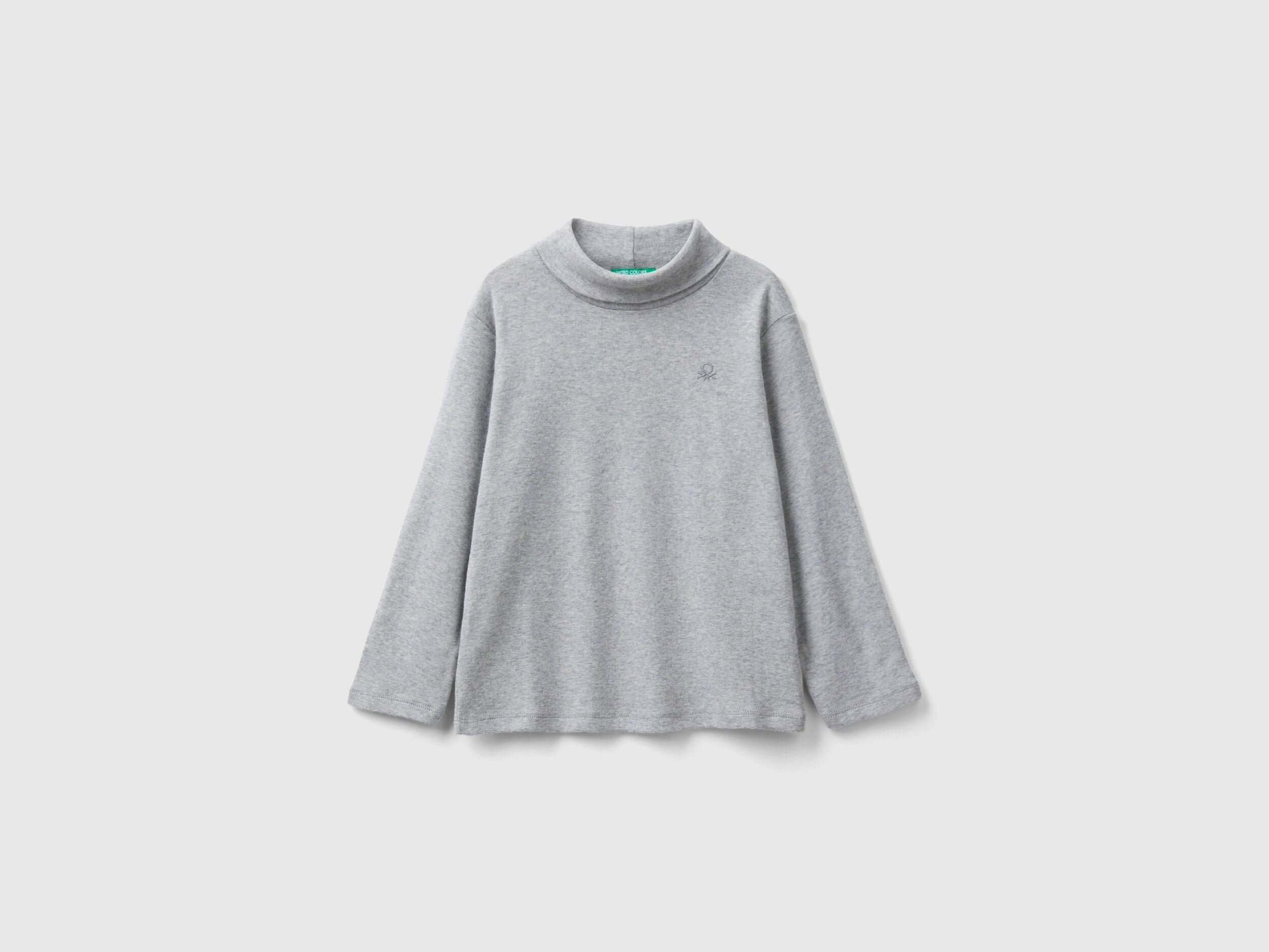 Turtleneck T-Shirt In Warm Organic Cotton_3FHAG105E_501_01