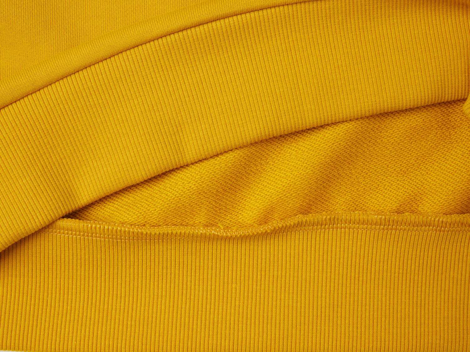 Yellow Ochre And Dark Blue Sweatshirt With Embroidered Logo_3FPPC10DZ_0D6_03