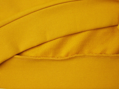 Yellow Ochre And Dark Blue Sweatshirt With Embroidered Logo_3FPPC10DZ_0D6_03