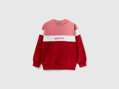 Pink And Red Sweatshirt With Embroidered Logo_3FPPC10DZ_0V3_01
