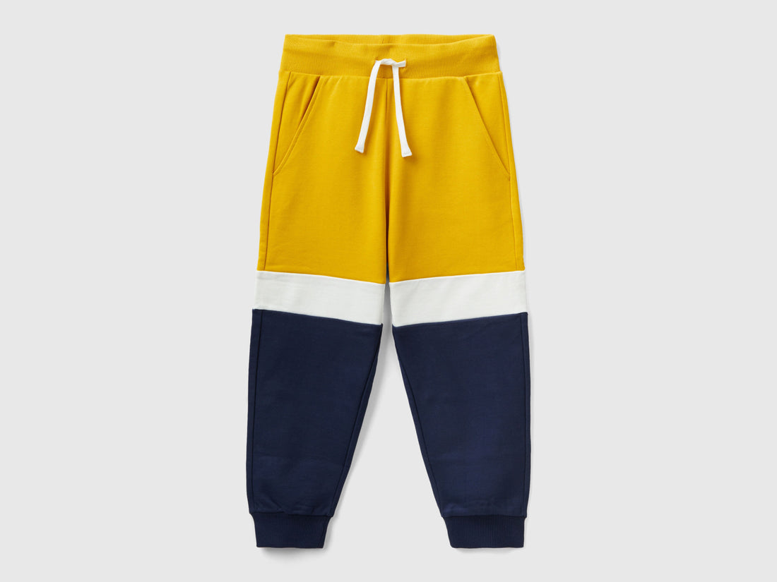Yellow Ochre And Dark Blue Joggers_3FPPCF03N_252_01
