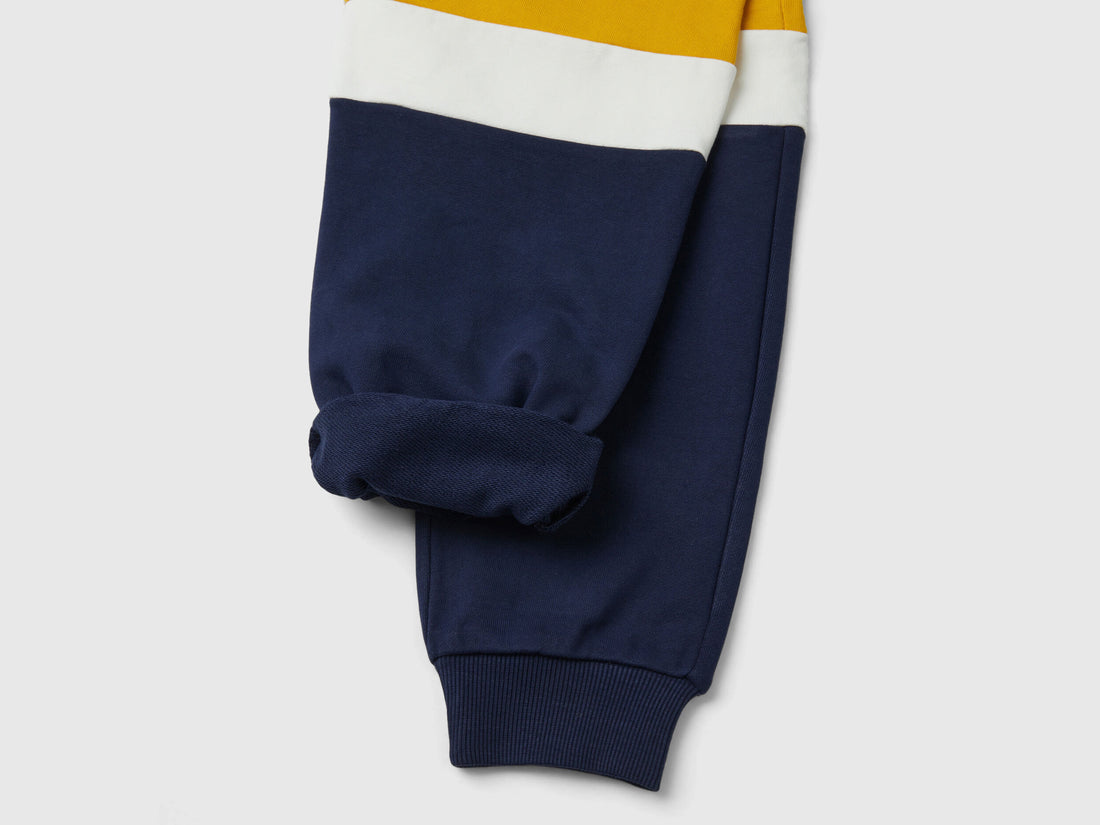 Yellow Ochre And Dark Blue Joggers_3FPPCF03N_252_02