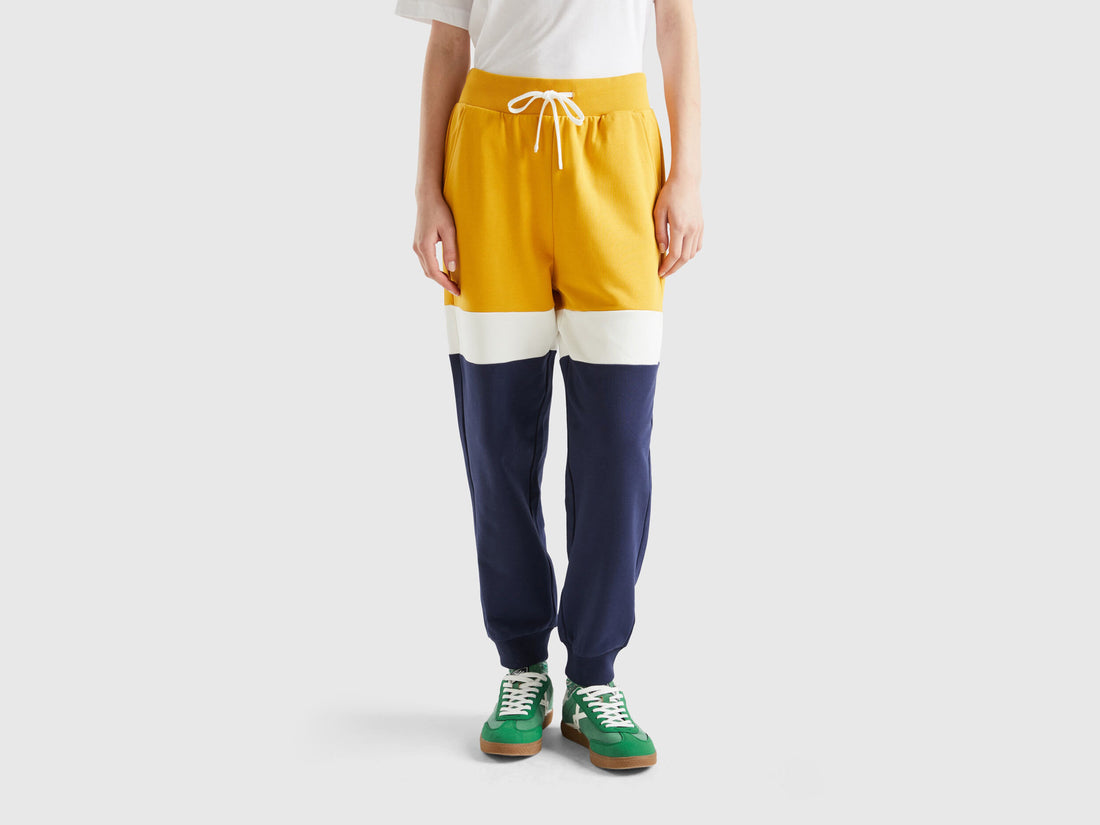 Yellow Ochre And Dark Blue Joggers_3FPPUF00X_0D6_02