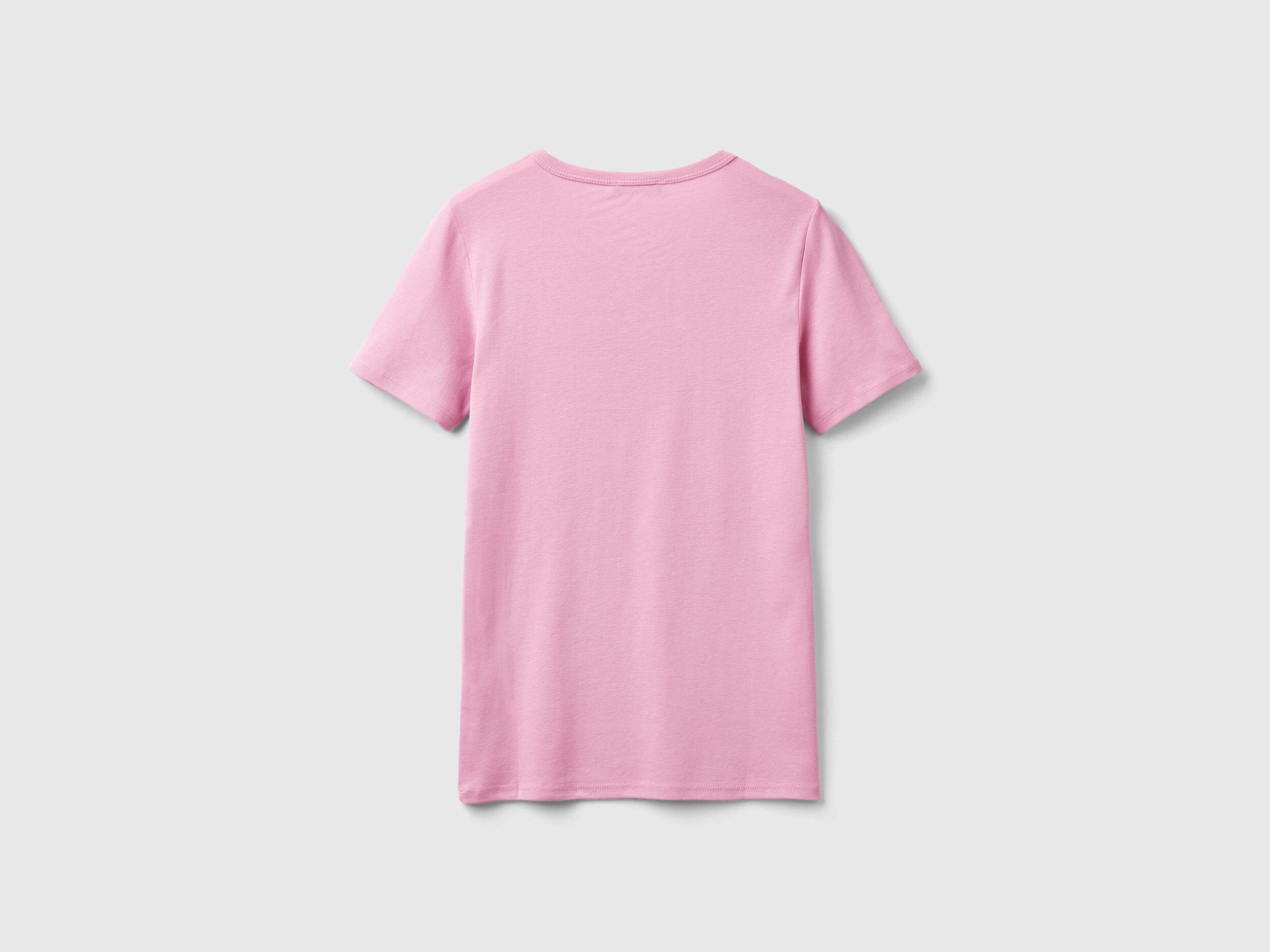 T-Shirt In 100% Cotton With Glitter Print Logo_3GA2E16A2_0P0_04