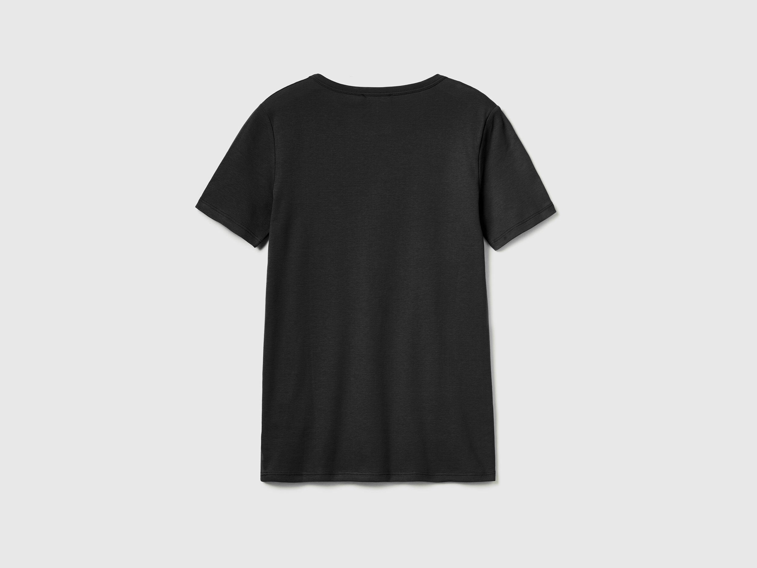 T-Shirt In 100% Cotton With Glitter Print Logo_3GA2E16A2_100_04
