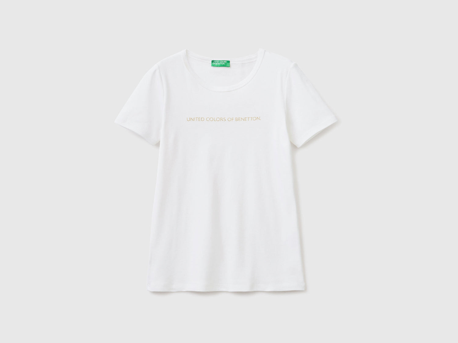 T-Shirt In 100% Cotton With Glitter Print Logo_3GA2E16A2_101_03