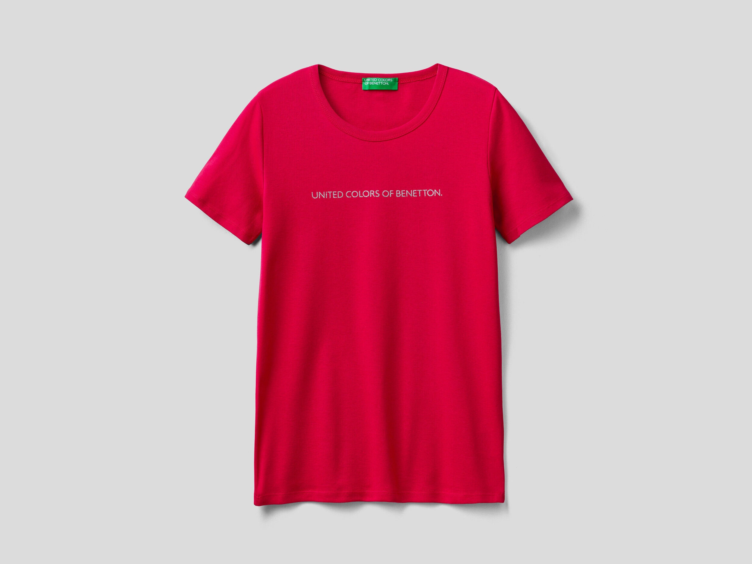 T-Shirt In 100% Cotton With Glitter Print Logo_3GA2E16A2_19D_04
