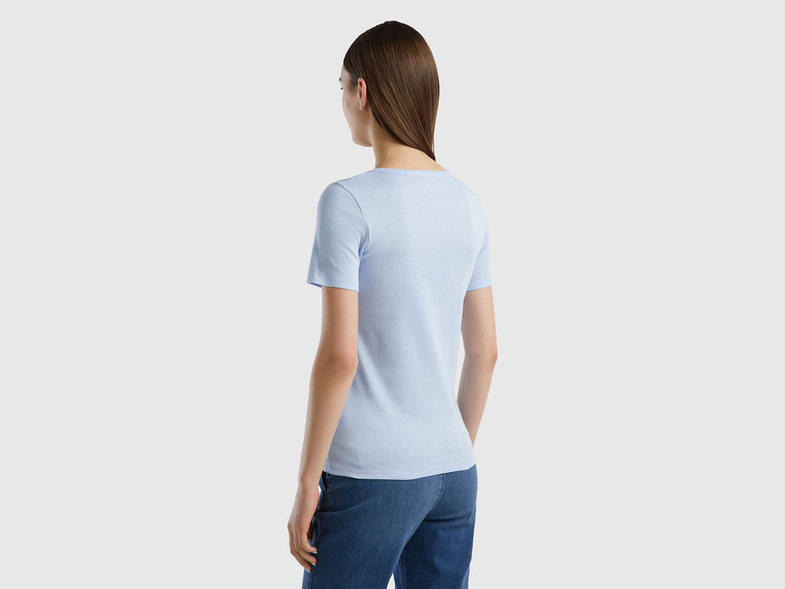T-Shirt In 100% Cotton With Glitter Print Logo_3GA2E16A2_2K3_02