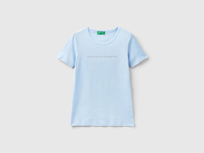 T-Shirt In 100% Cotton With Glitter Print Logo_3GA2E16A2_2K3_03