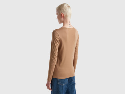 Long Sleeve Camel T Shirt_3GA2E16G0_34A_02