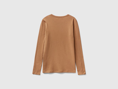 Long Sleeve Camel T Shirt_3GA2E16G0_34A_05