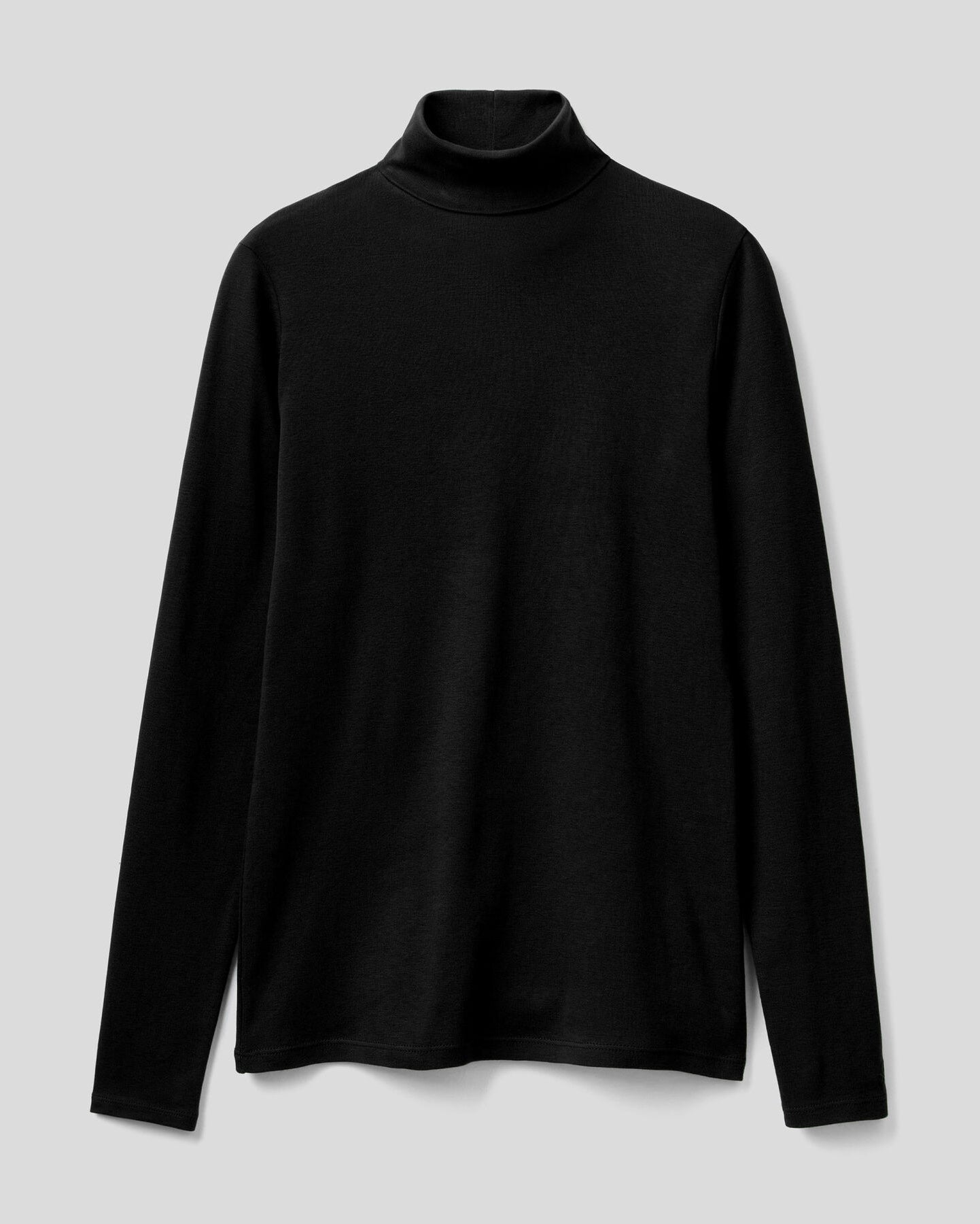 Black Long Sleeve T-Shirt With High Neck