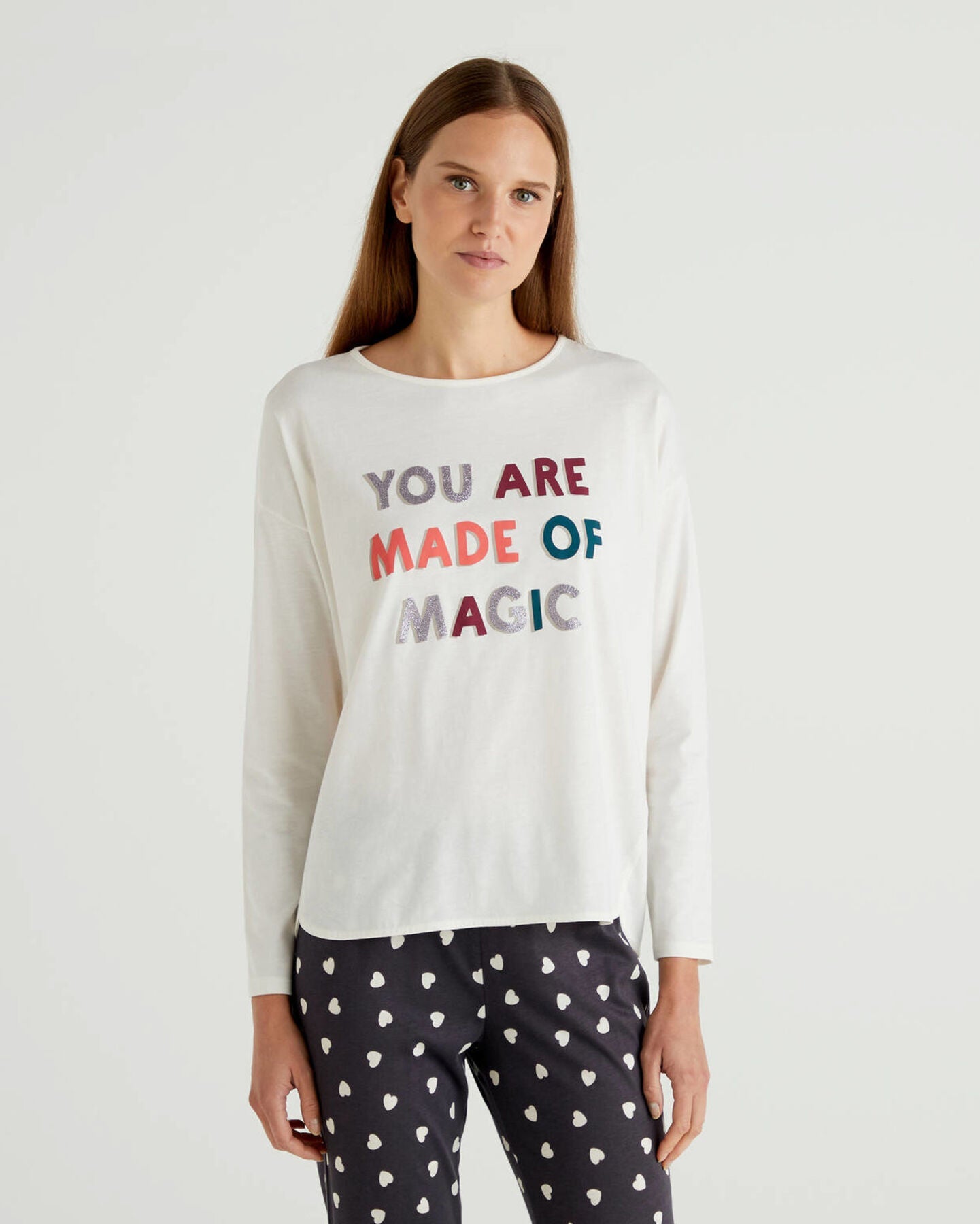 White T-Shirt L/S Benetton