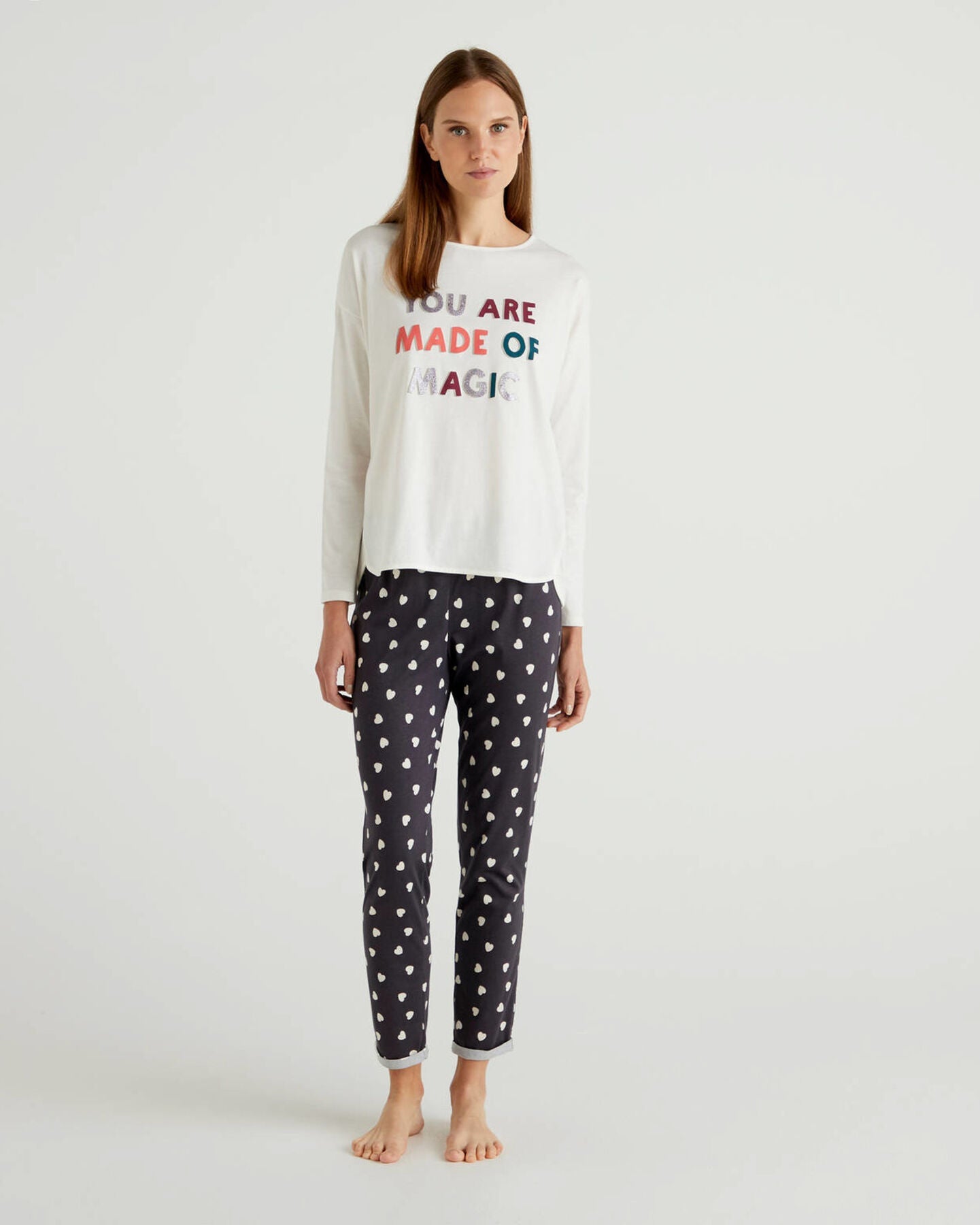 White T-Shirt L/S Benetton