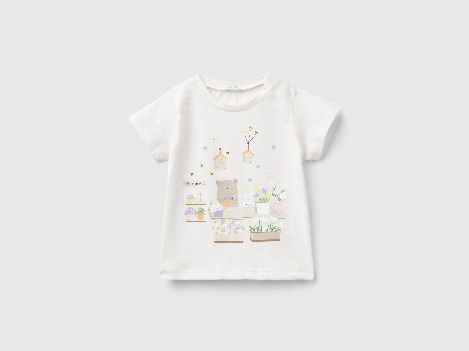 T-Shirt In Organic Cotton With Print_3I1XA104G_0Z3_01