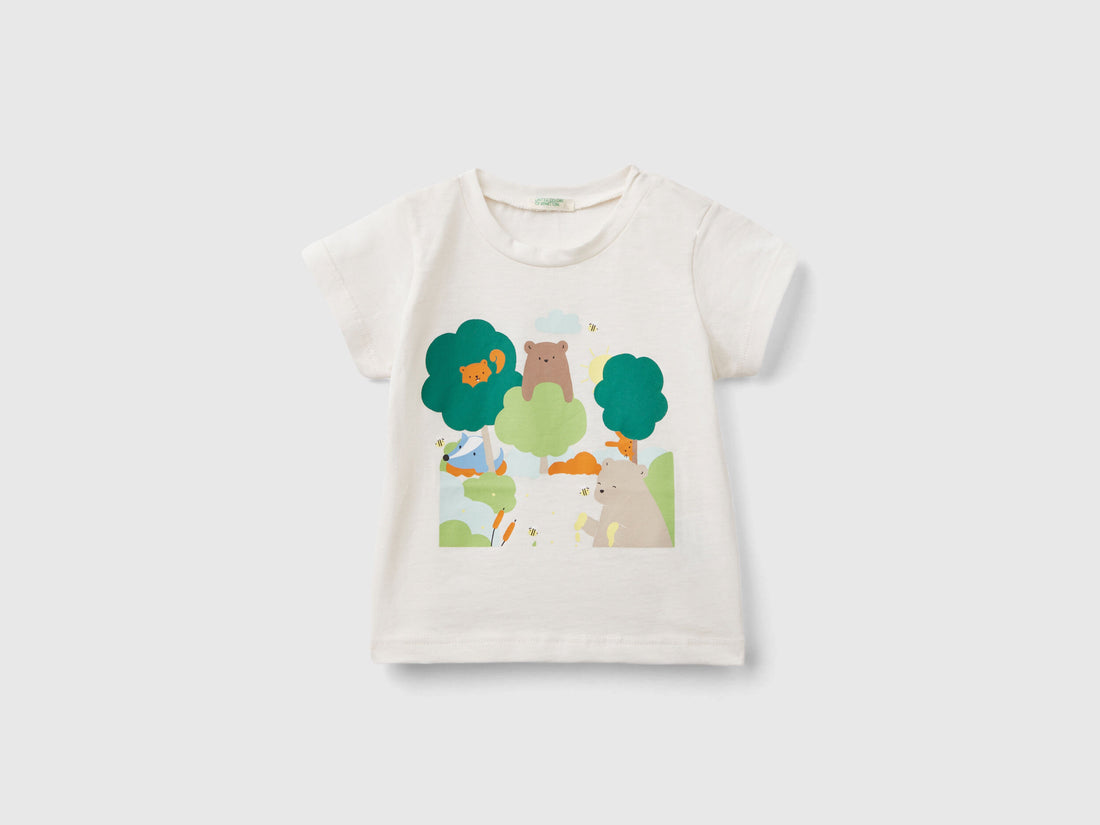 T-Shirt In Organic Cotton With Print_3I1XA104G_901_01