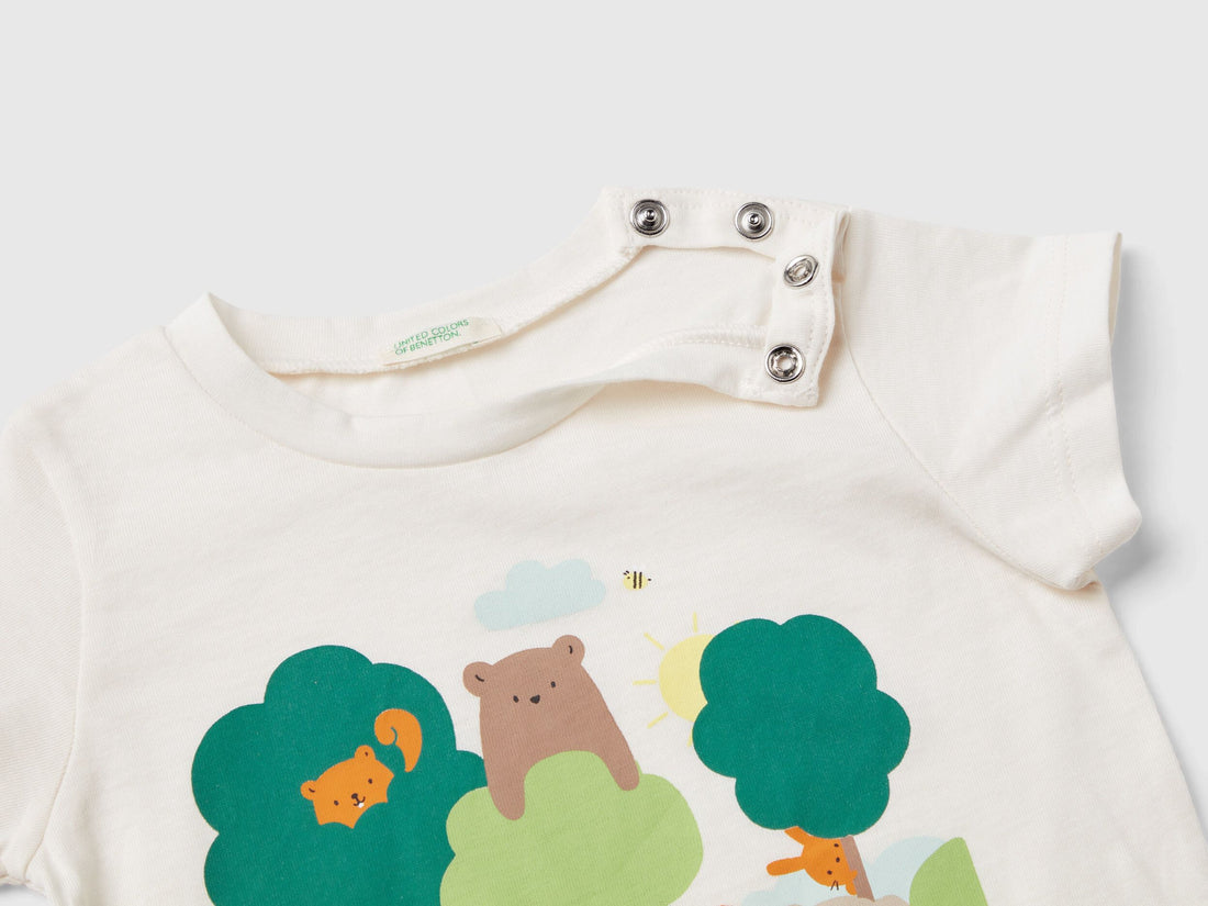 T-Shirt In Organic Cotton With Print_3I1XA104G_901_02
