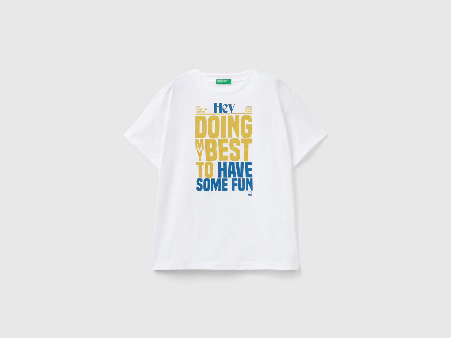 T-Shirt With Slogan In Organic Cotton_3I1XC10IT_101_01