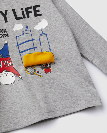 Light Grey T-Shirt L/S Benetton