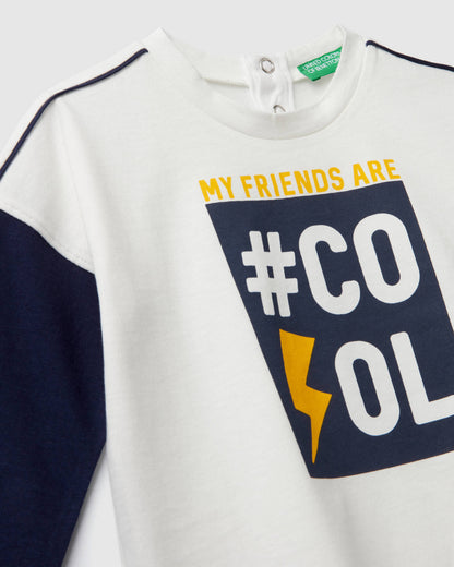 White T-Shirt L/S Benetton