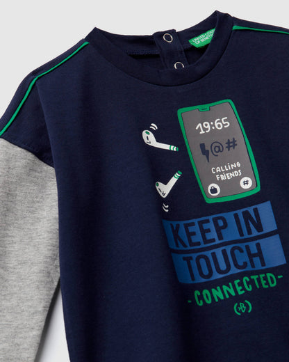 Dark Blue T-Shirt L/S Benetton