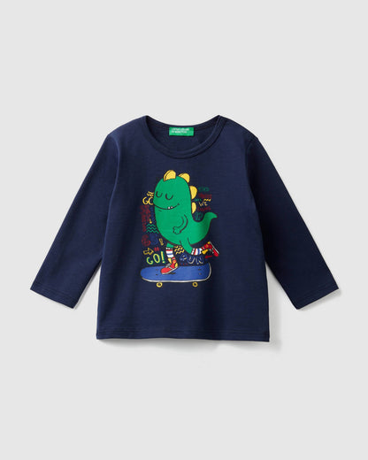 Dark Blue T-Shirt L/S Benetton