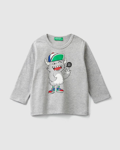 Light Grey T-Shirt L/S Benetton