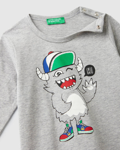 Light Grey T-Shirt L/S Benetton
