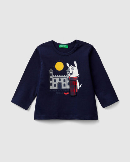 Dark Blue T-Shirt L/S Benetton