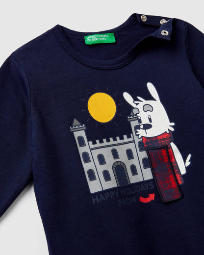 Dark Blue T-Shirt L/S Benetton