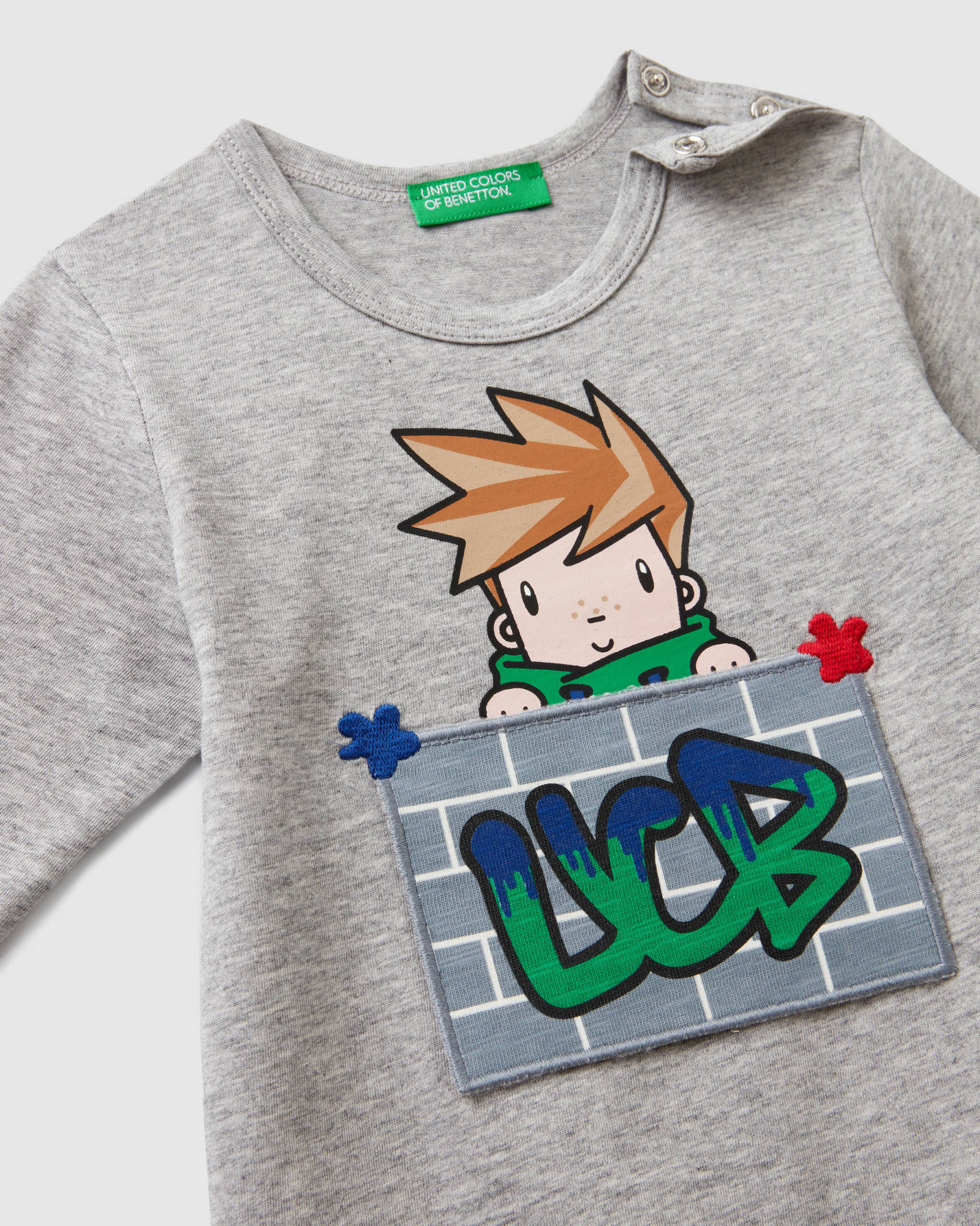 Light Grey T-Shirt L/S Benetton