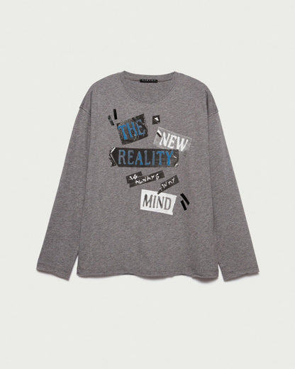 Dark Grey T-Shirt L/S Sisley