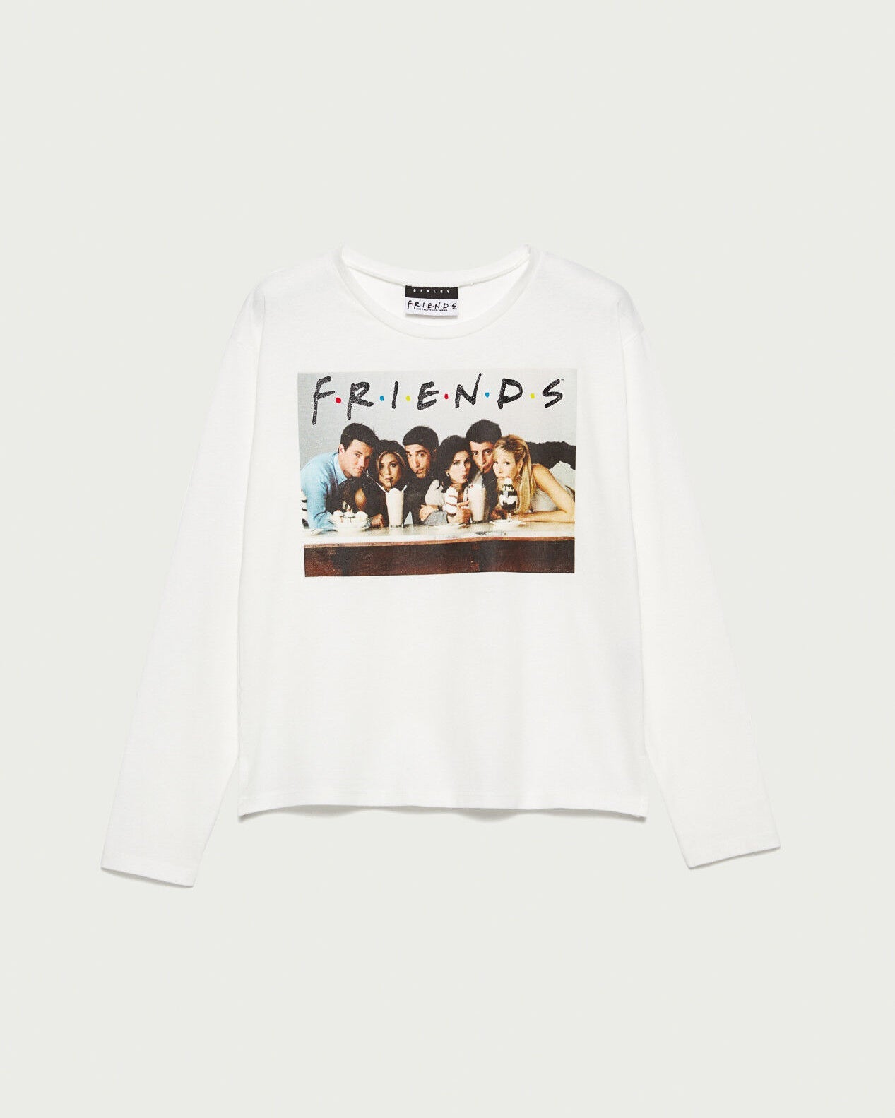 White T-Shirt L/S Sisley