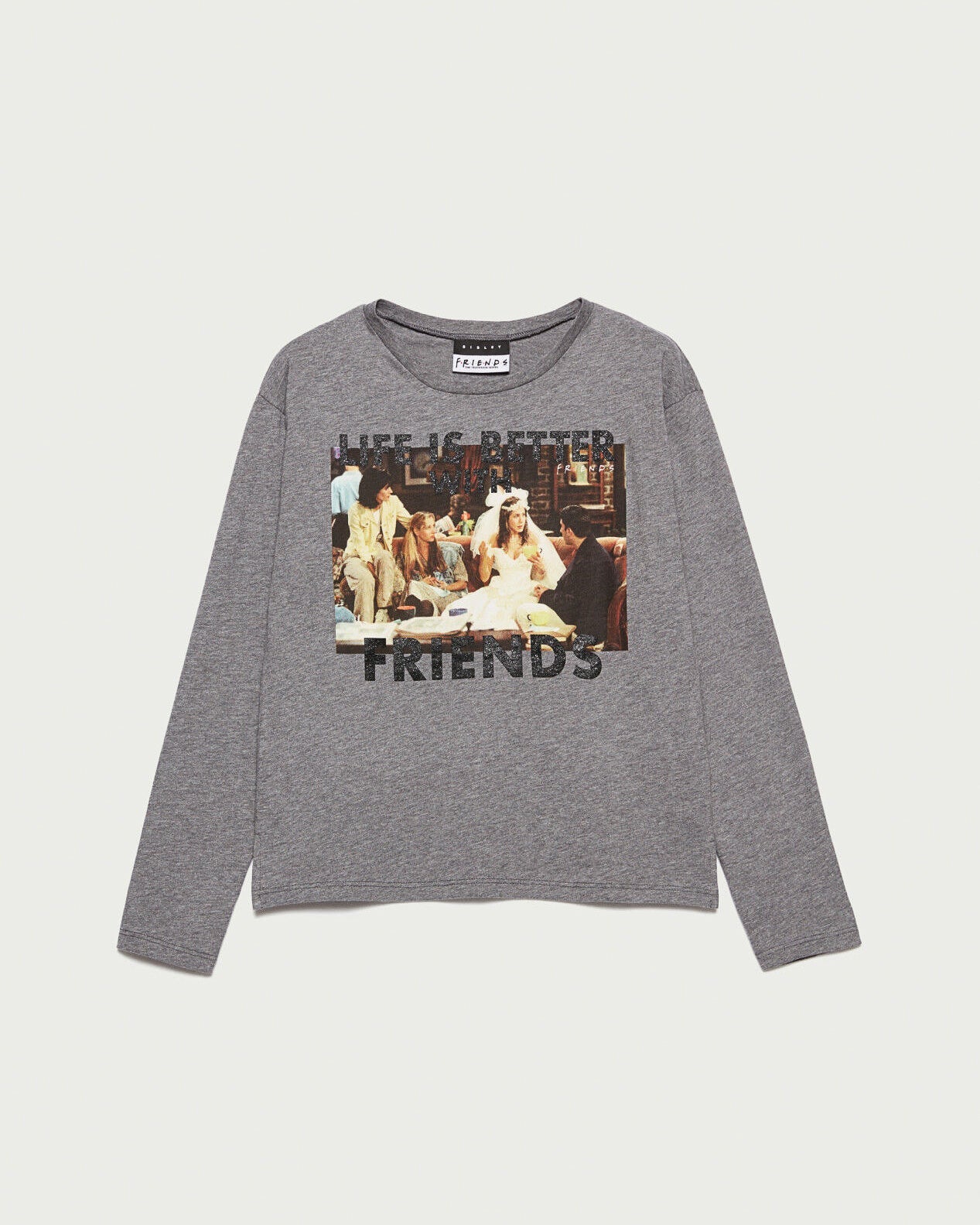Dark Grey T-Shirt L/S Sisley