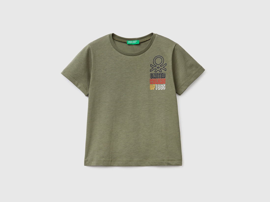 T-Shirt With Print In 100% Organic Cotton