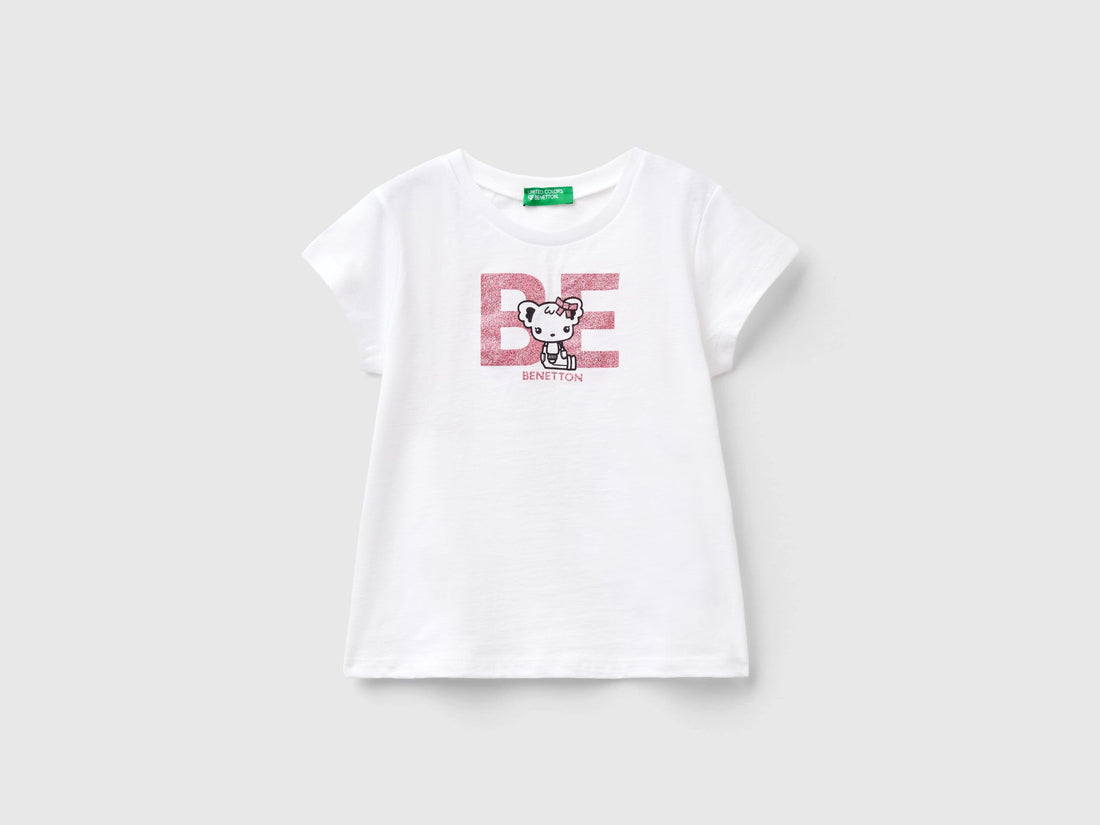 T-Shirt With Print In Organic Cotton_3I1XG10D6_101_01