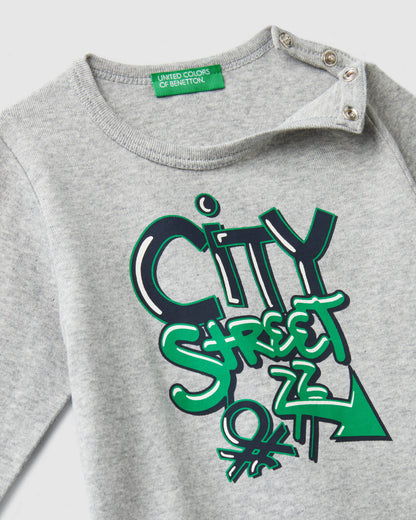 Light Grey T-Shirt L/S Benetton