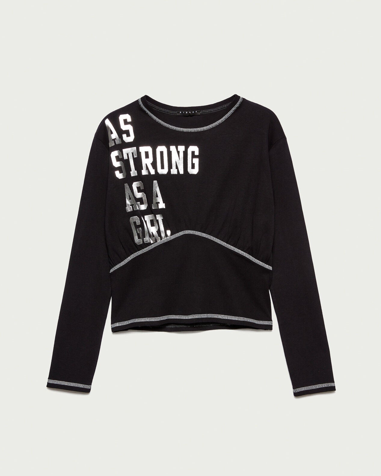 Black T-Shirt L/S Sisley