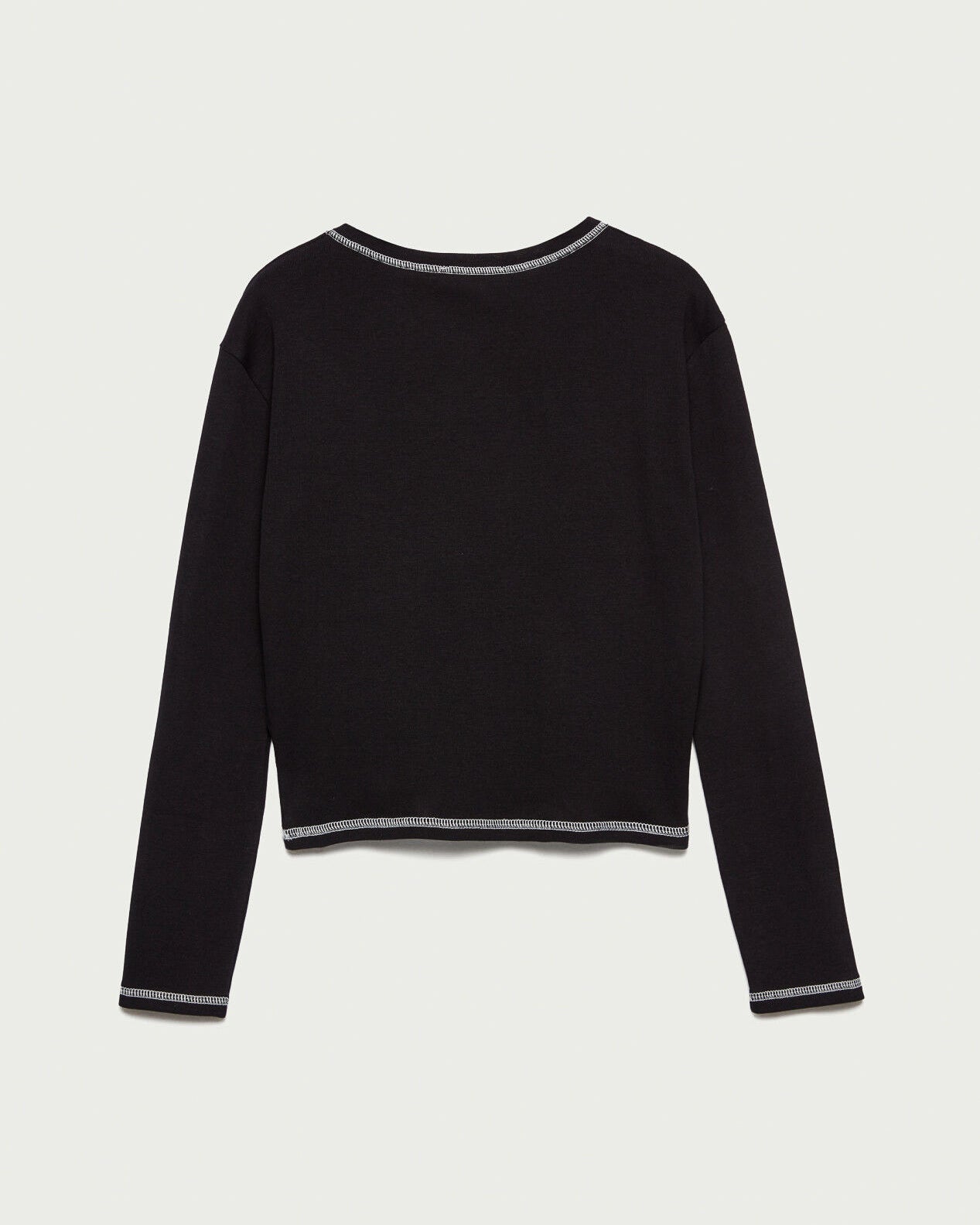 Black T-Shirt L/S Sisley
